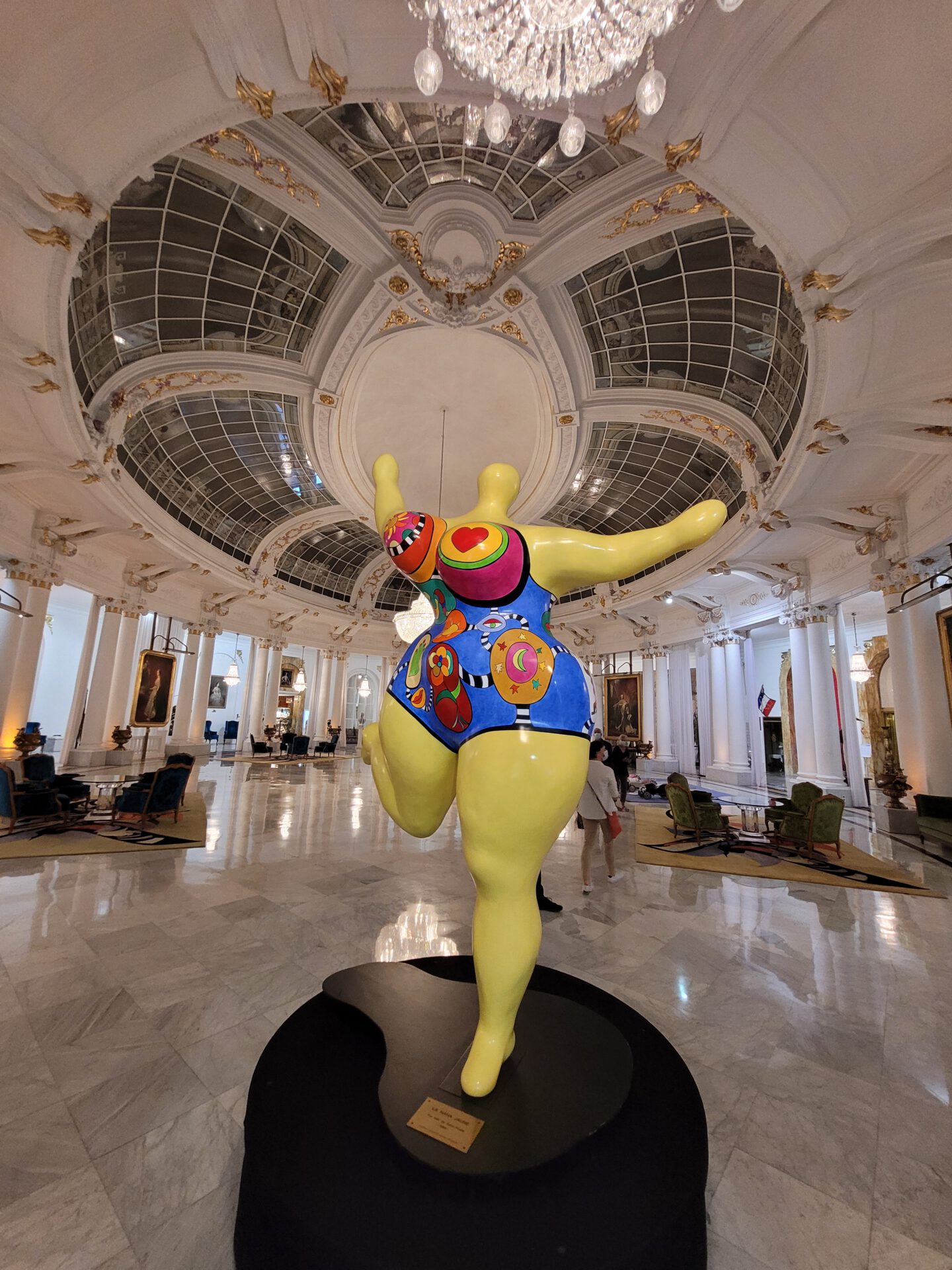 Niki de Saint Phalle sculpture in the Salon Royal at Le Negresco Nice