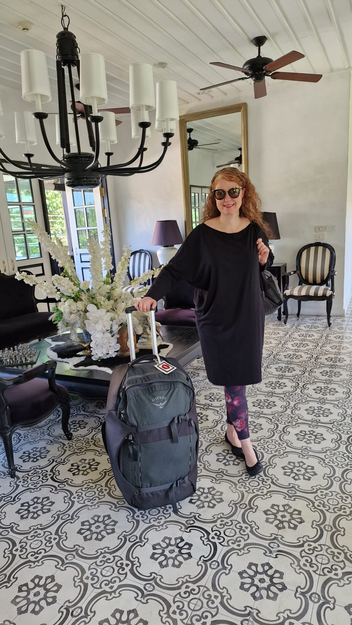 Flashpacking at 50 with a wheeled backpack at Heritage hotel Chiang Mai